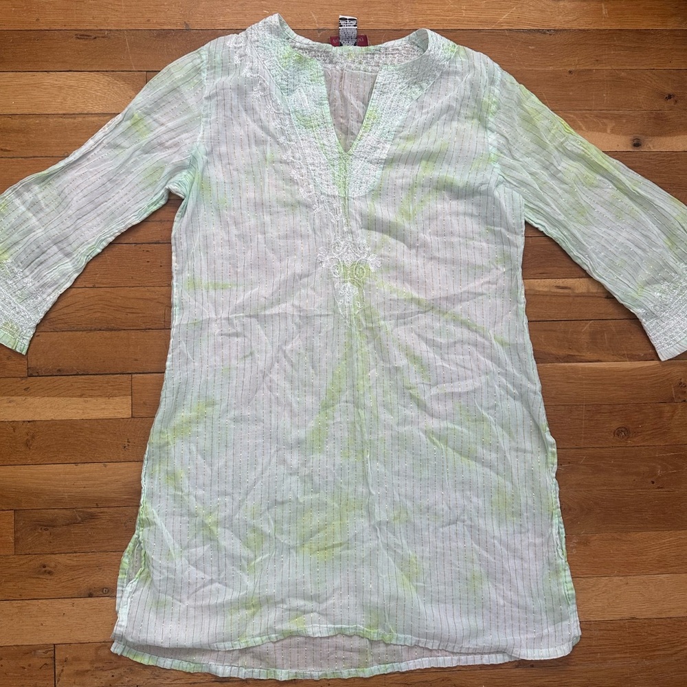 Women’s Peppermint Bay Cover up Dress tie dye long sleeve beach coverup
